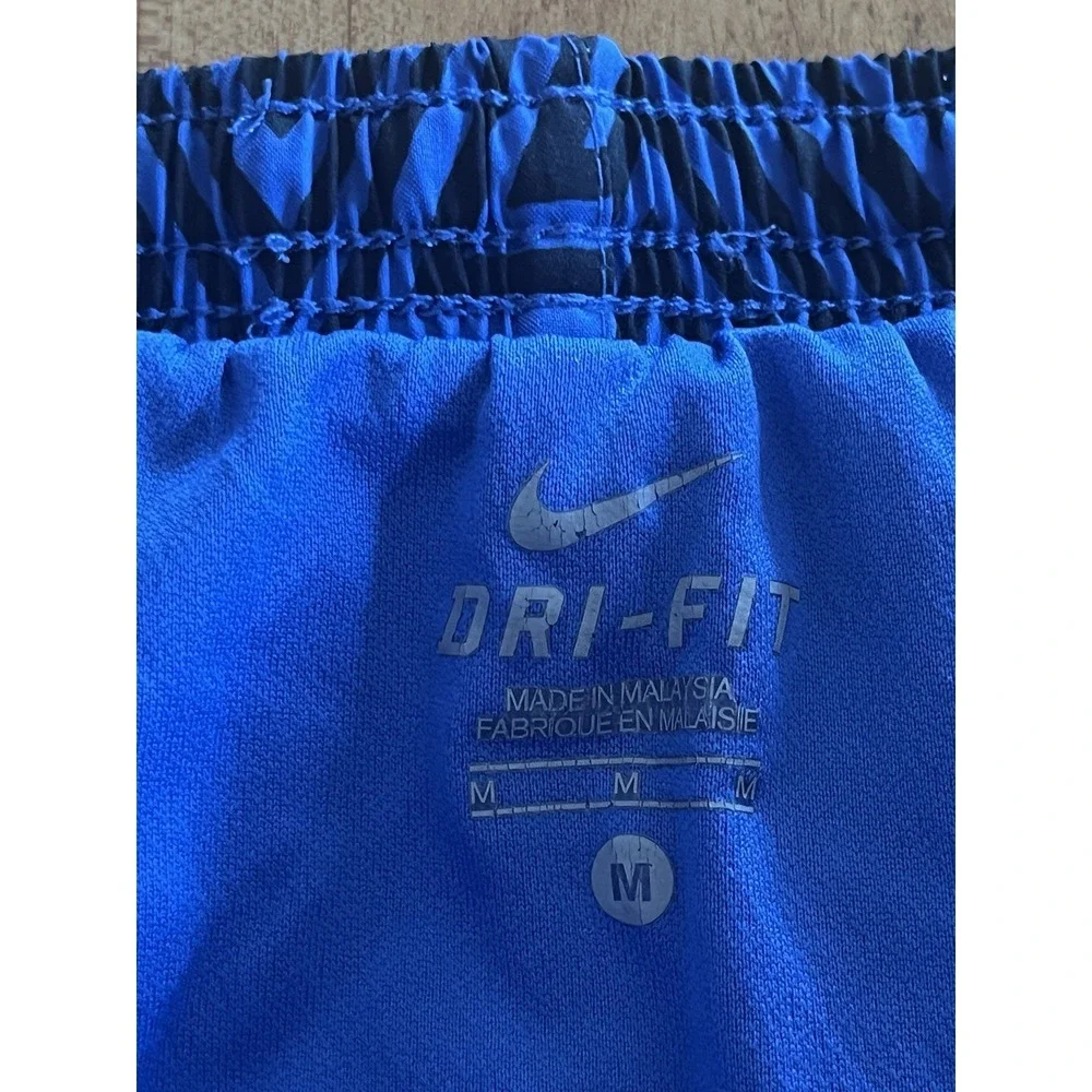 Nike Dri-Fit Women's Black & Blue Tempo Running Shorts w/ Lining Size M Athletic